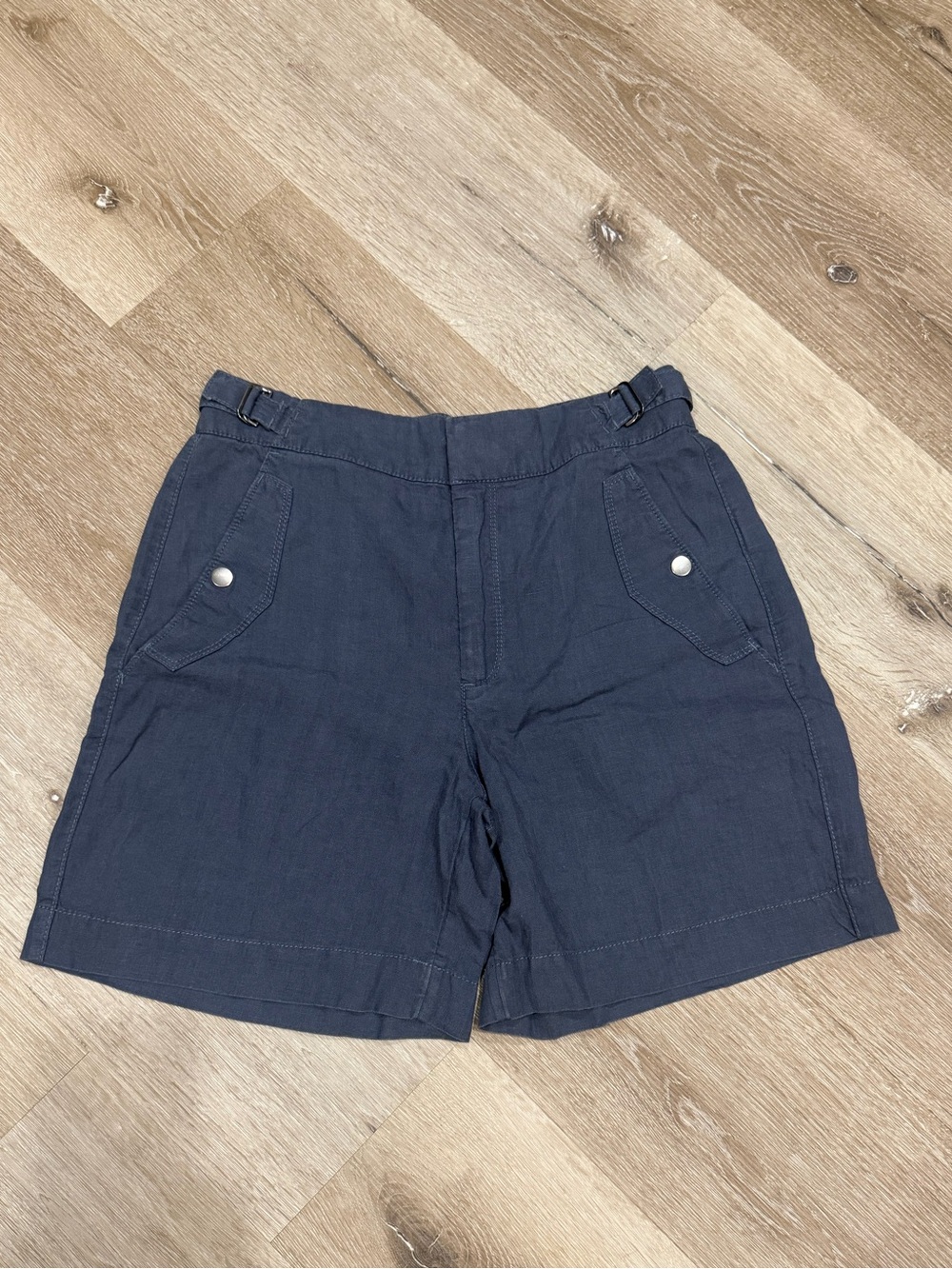 Athleta Size 4 Navy Casual Linen Shorts